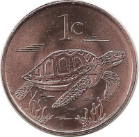 Токелау. Черепаха. Монета 1 цент. 2017 год. UNС.