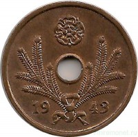 Монета 10 пенни.1943 год, Финляндия (медь).